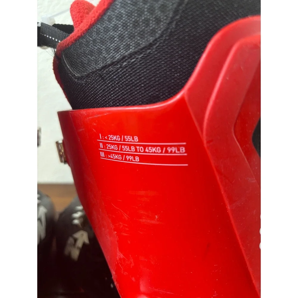 Nordica Speedmachine J2 Ski Boots Youth 23.5 Red Black Adjustable Flex Junior